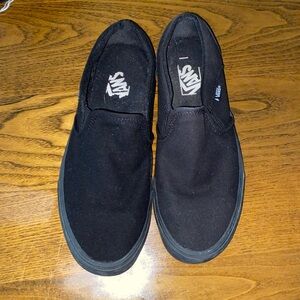black vans slip on (size:9.5)